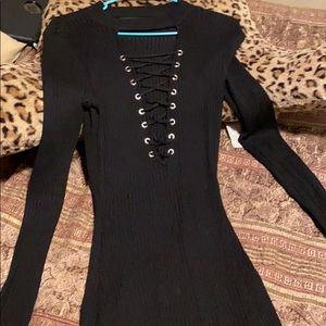 Fitted cross your chest dress